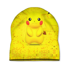 Шапка 3D с принтом Pikachu в Кировске, 100% полиэстер | универсальный размер, печать по всей поверхности изделия | pikachu | pokeboll | pokemon | пикачу | покеболл | покемон