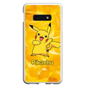 Чехол для Samsung S10E с принтом Pikachu в Кировске, Силикон | Область печати: задняя сторона чехла, без боковых панелей | pikachu | pokeboll | pokemon | пикачу | покеболл | покемон