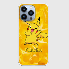 Чехол для iPhone 13 Pro с принтом Пикачу на золотом фоне в Кировске,  |  | Тематика изображения на принте: pikachu | pokeboll | pokemon | пикачу | покеболл | покемон