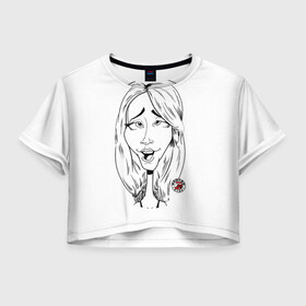 Женская футболка 3D укороченная с принтом Камеди стор 7 в Кировске, 100% полиэстер | круглая горловина, длина футболки до линии талии, рукава с отворотами | youtube | дженна | дженна марблс | евстиф | камеди | камедистор | ютуб | ютьюб