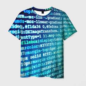 Мужская футболка 3D с принтом Программирование 7 в Кировске, 100% полиэфир | прямой крой, круглый вырез горловины, длина до линии бедер | день программиста | код | подарок | праздник | программист