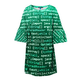 Детское платье 3D с принтом Программирование 8 в Кировске, 100% полиэстер | прямой силуэт, чуть расширенный к низу. Круглая горловина, на рукавах — воланы | день программиста | код | подарок | праздник | программист