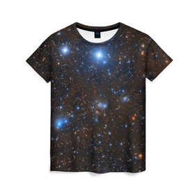 Женская футболка 3D с принтом Космические дали в Кировске, 100% полиэфир ( синтетическое хлопкоподобное полотно) | прямой крой, круглый вырез горловины, длина до линии бедер | вселенная | галактика | звёзды | космическое пространство | космос | созвездие