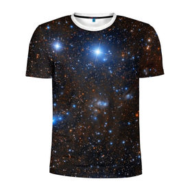 Мужская футболка 3D спортивная с принтом Космические дали в Кировске, 100% полиэстер с улучшенными характеристиками | приталенный силуэт, круглая горловина, широкие плечи, сужается к линии бедра | вселенная | галактика | звёзды | космическое пространство | космос | созвездие