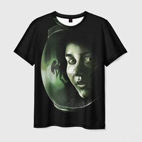 Мужская футболка 3D с принтом Чужой в Кировске, 100% полиэфир | прямой крой, круглый вырез горловины, длина до линии бедер | Тематика изображения на принте: alien | aliens | cinema | film | predator | фильм | чужой