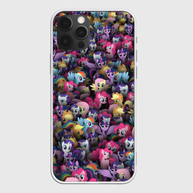 Чехол для iPhone 12 Pro с принтом My Little Pony. Персонажи в Кировске, силикон | область печати: задняя сторона чехла, без боковых панелей | stickerbombing