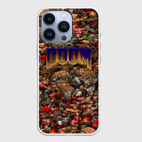 Чехол для iPhone 13 Pro с принтом Doom. Все монстры (pixel art) в Кировске,  |  | Тематика изображения на принте: 