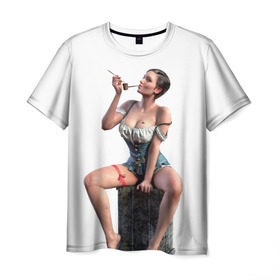 Мужская футболка 3D с принтом Novigrad Hooker в Кировске, 100% полиэфир | прямой крой, круглый вырез горловины, длина до линии бедер | Тематика изображения на принте: gaming | the witcher | witcher | yennefer | ведьмак | геральт | йеннифер | йеннифэр