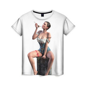 Женская футболка 3D с принтом Novigrad Hooker в Кировске, 100% полиэфир ( синтетическое хлопкоподобное полотно) | прямой крой, круглый вырез горловины, длина до линии бедер | gaming | the witcher | witcher | yennefer | ведьмак | геральт | йеннифер | йеннифэр
