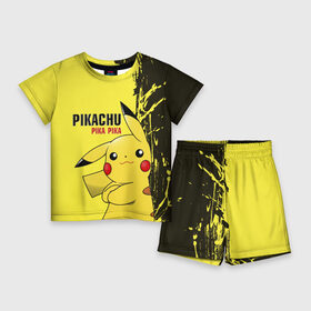 Детский костюм с шортами 3D с принтом Pikachu Pika Pika в Кировске,  |  | go | pikachu | pokemon | го | пика | пикачу | покемон