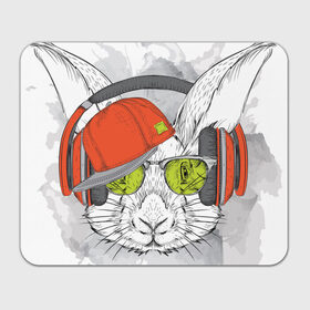 Коврик прямоугольный с принтом Стильный Кролик в Кировске, натуральный каучук | размер 230 х 185 мм; запечатка лицевой стороны | dj | music | rnb | животные | клубная | музыка