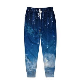 Мужские брюки 3D с принтом Звездное небо в Кировске, 100% полиэстер | манжеты по низу, эластичный пояс регулируется шнурком, по бокам два кармана без застежек, внутренняя часть кармана из мелкой сетки | вселенная | галактика | звезды | небо | ночь