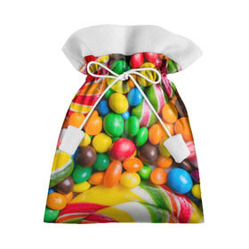 Подарочный 3D мешок с принтом Сладкоежка в Кировске, 100% полиэстер | Размер: 29*39 см | вкуснотища | вкусняшки | глазурь | жевачка | карамель | карамельки | конфетки | конфеты | леденец | мармеладки | сахар | сладости