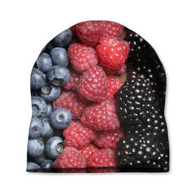 Шапка 3D с принтом Сочные ягоды в Кировске, 100% полиэстер | универсальный размер, печать по всей поверхности изделия | богатый урожай | брусника | ерга | земляника | клубника | клюква | малина | морожка | облепиха | рябина | смородина | сок | сочные плоды | фрукты | черника | черноплодка | шиповник | ягоды