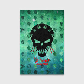 Обложка для паспорта матовая кожа с принтом Suicide Squad Slipkno в Кировске, натуральная матовая кожа | размер 19,3 х 13,7 см; прозрачные пластиковые крепления | Тематика изображения на принте: 