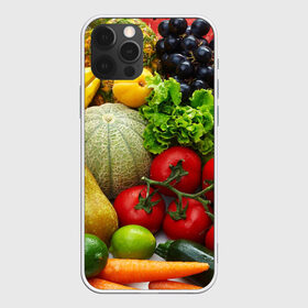 Чехол для iPhone 12 Pro Max с принтом Богатый урожай в Кировске, Силикон |  | Тематика изображения на принте: апельсин | баклажан | банан | богатый урожай | виноград | горох | еда | кабачок | капуста | картофель | лимон | морковь | овощи | огурец | перец | персик | помидор | слива | сочные плоды | томат | тыква