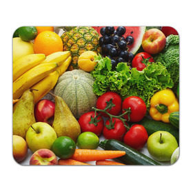 Коврик прямоугольный с принтом Богатый урожай в Кировске, натуральный каучук | размер 230 х 185 мм; запечатка лицевой стороны | апельсин | баклажан | банан | богатый урожай | виноград | горох | еда | кабачок | капуста | картофель | лимон | морковь | овощи | огурец | перец | персик | помидор | слива | сочные плоды | томат | тыква