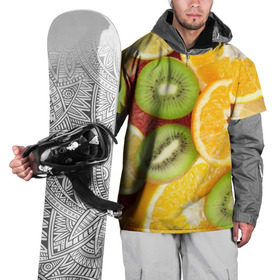 Накидка на куртку 3D с принтом Сочные фрукты в Кировске, 100% полиэстер |  | апельсин | грейпфрут | десерт | дольки | киви | кусочки фруктов | лайм | лимон | разрез | сечение | фреш | фрукты | цитрусовые