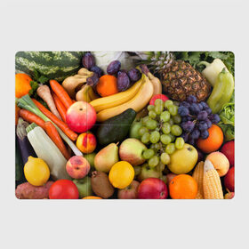 Магнитный плакат 3Х2 с принтом Спелые фрукты в Кировске, Полимерный материал с магнитным слоем | 6 деталей размером 9*9 см | ананас | арбуз | банан | богатый урожай | виноград | горох | груша | еда | капуста | картофель | лук | морковь | овощи | огурец | перец | персик | слива | сочные плоды | томат | фасоль | фрукты | яблоко