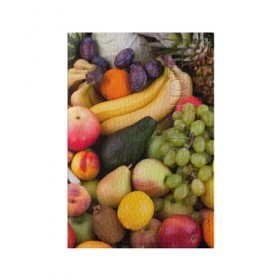 Обложка для паспорта матовая кожа с принтом Спелые фрукты в Кировске, натуральная матовая кожа | размер 19,3 х 13,7 см; прозрачные пластиковые крепления | ананас | арбуз | банан | богатый урожай | виноград | горох | груша | еда | капуста | картофель | лук | морковь | овощи | огурец | перец | персик | слива | сочные плоды | томат | фасоль | фрукты | яблоко