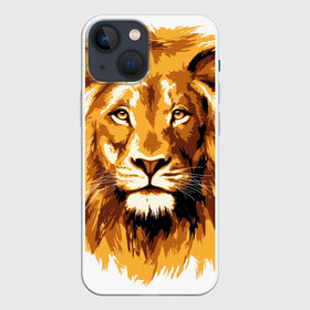 Чехол для iPhone 13 mini с принтом Король джунглей в Кировске,  |  | lion | грива | дикая кошка | добыча | животное | зверь | искусство | картина | клыки | когти | король джунглей | лев | макет | мясо | набросок | портрет | хищник | царь зверей | эскиз