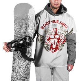 Накидка на куртку 3D с принтом Body-building в Кировске, 100% полиэстер |  | gym | power | бодибилдинг | культуризм | сила | спорт | фитнес | штанга