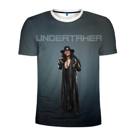 Мужская футболка 3D спортивная с принтом Undertaker WWE в Кировске, 100% полиэстер с улучшенными характеристиками | приталенный силуэт, круглая горловина, широкие плечи, сужается к линии бедра | undertaker | wwe | рестлинг | спорт