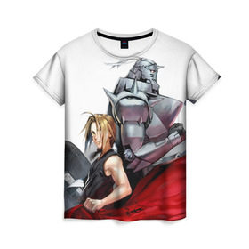 Женская футболка 3D с принтом Fullmetal Alchemist в Кировске, 100% полиэфир ( синтетическое хлопкоподобное полотно) | прямой крой, круглый вырез горловины, длина до линии бедер | alchemist | anime | fullmetal alchemist | алхимик | аниме | стальной алхимик