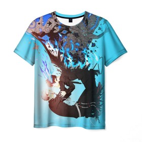 Мужская футболка 3D с принтом Blue Exorcist в Кировске, 100% полиэфир | прямой крой, круглый вырез горловины, длина до линии бедер | anime | ao no exorcist | экзорцист