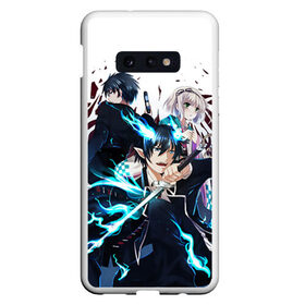 Чехол для Samsung S10E с принтом Blue Exorcist в Кировске, Силикон | Область печати: задняя сторона чехла, без боковых панелей | Тематика изображения на принте: anime | ao no exorcist | blue exorcist | аниме | синий экзорцист | экзорцист