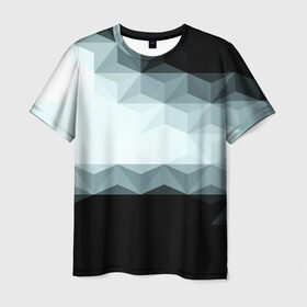 Мужская футболка 3D с принтом Abstract в Кировске, 100% полиэфир | прямой крой, круглый вырез горловины, длина до линии бедер | 3d | абстракции | геометрия | желтый | краска | многоугольник | новый | полигон | прикольные | сетка | синий | цветные