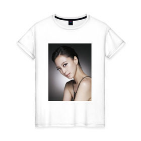 Женская футболка хлопок с принтом Song Hye-kyo в Кировске, 100% хлопок | прямой крой, круглый вырез горловины, длина до линии бедер, слегка спущенное плечо | 