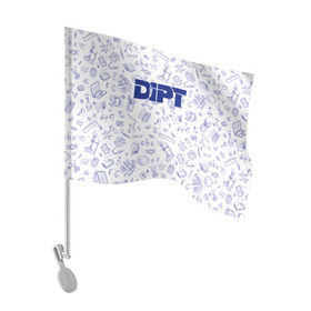 Флаг для автомобиля с принтом DIPT в Кировске, 100% полиэстер | Размер: 30*21 см | 