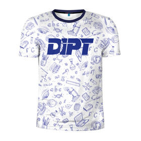 Мужская футболка 3D спортивная с принтом DIPT в Кировске, 100% полиэстер с улучшенными характеристиками | приталенный силуэт, круглая горловина, широкие плечи, сужается к линии бедра | 
