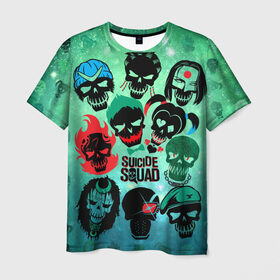 Мужская футболка 3D с принтом Suicide Squad в Кировске, 100% полиэфир | прямой крой, круглый вырез горловины, длина до линии бедер | suicide squad