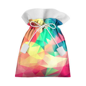 Подарочный 3D мешок с принтом Frenza в Кировске, 100% полиэстер | Размер: 29*39 см | геометрия | полигоны | разноцветный яркий