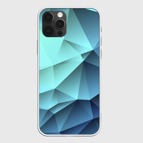 Чехол для iPhone 12 Pro Max с принтом Polygon blue в Кировске, Силикон |  | полигон | текстура