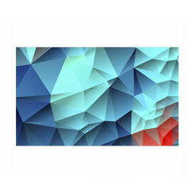 Бумага для упаковки 3D с принтом Polygon blue в Кировске, пластик и полированная сталь | круглая форма, металлическое крепление в виде кольца | Тематика изображения на принте: полигон | текстура