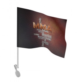 Флаг для автомобиля с принтом MMA в Кировске, 100% полиэстер | Размер: 30*21 см | judo | mixed | mma | sambo | wrestling