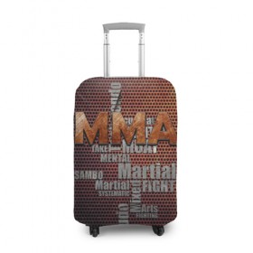 Чехол для чемодана 3D с принтом MMA в Кировске, 86% полиэфир, 14% спандекс | двустороннее нанесение принта, прорези для ручек и колес | judo | mixed | mma | sambo | wrestling