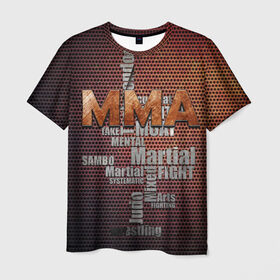 Мужская футболка 3D с принтом MMA в Кировске, 100% полиэфир | прямой крой, круглый вырез горловины, длина до линии бедер | judo | mixed | mma | sambo | wrestling