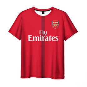 Мужская футболка 3D с принтом Арсенал (форма) в Кировске, 100% полиэфир | прямой крой, круглый вырез горловины, длина до линии бедер | arsenal | арсенал | футбол
