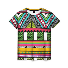Женская футболка 3D с принтом Зимбабве в Кировске, 100% полиэфир ( синтетическое хлопкоподобное полотно) | прямой крой, круглый вырез горловины, длина до линии бедер | африка | орнамент | этнический | этно