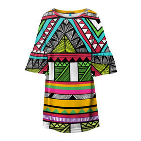 Детское платье 3D с принтом Зимбабве в Кировске, 100% полиэстер | прямой силуэт, чуть расширенный к низу. Круглая горловина, на рукавах — воланы | африка | орнамент | этнический | этно