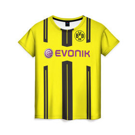 Женская футболка 3D с принтом Borussia Dortmund в Кировске, 100% полиэфир ( синтетическое хлопкоподобное полотно) | прямой крой, круглый вырез горловины, длина до линии бедер | боруссия | дортмунд