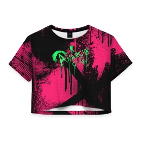 Женская футболка 3D укороченная с принтом cs:go - Neon Revolution в Кировске, 100% полиэстер | круглая горловина, длина футболки до линии талии, рукава с отворотами | cs | csgo | го | кс
