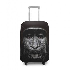Чехол для чемодана 3D с принтом обезьяна в Кировске, 86% полиэфир, 14% спандекс | двустороннее нанесение принта, прорези для ручек и колес | взгляд | голова | животные | обезьяна | природа