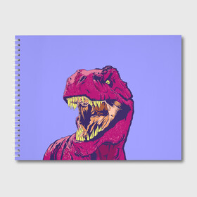 Альбом для рисования с принтом rex в Кировске, 100% бумага
 | матовая бумага, плотность 200 мг. | Тематика изображения на принте: dinosaur | t rex | динозавр | рекс | тирекс