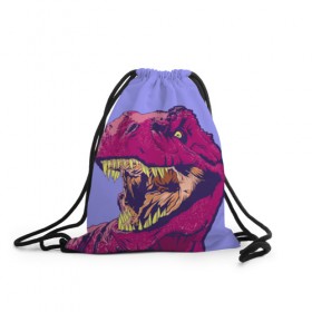 Рюкзак-мешок 3D с принтом rex в Кировске, 100% полиэстер | плотность ткани — 200 г/м2, размер — 35 х 45 см; лямки — толстые шнурки, застежка на шнуровке, без карманов и подкладки | dinosaur | t rex | динозавр | рекс | тирекс