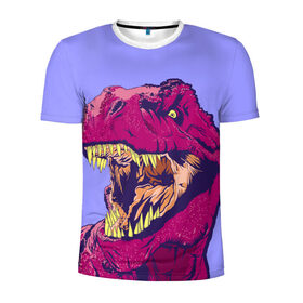 Мужская футболка 3D спортивная с принтом rex в Кировске, 100% полиэстер с улучшенными характеристиками | приталенный силуэт, круглая горловина, широкие плечи, сужается к линии бедра | dinosaur | t rex | динозавр | рекс | тирекс